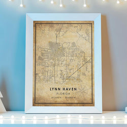 Lynn Haven, Florida Vintage City Map Print