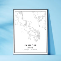 
              Eastport, Maine Modern Map Print 
            