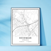 
              Occoquan, Virginia Modern Map Print 
            