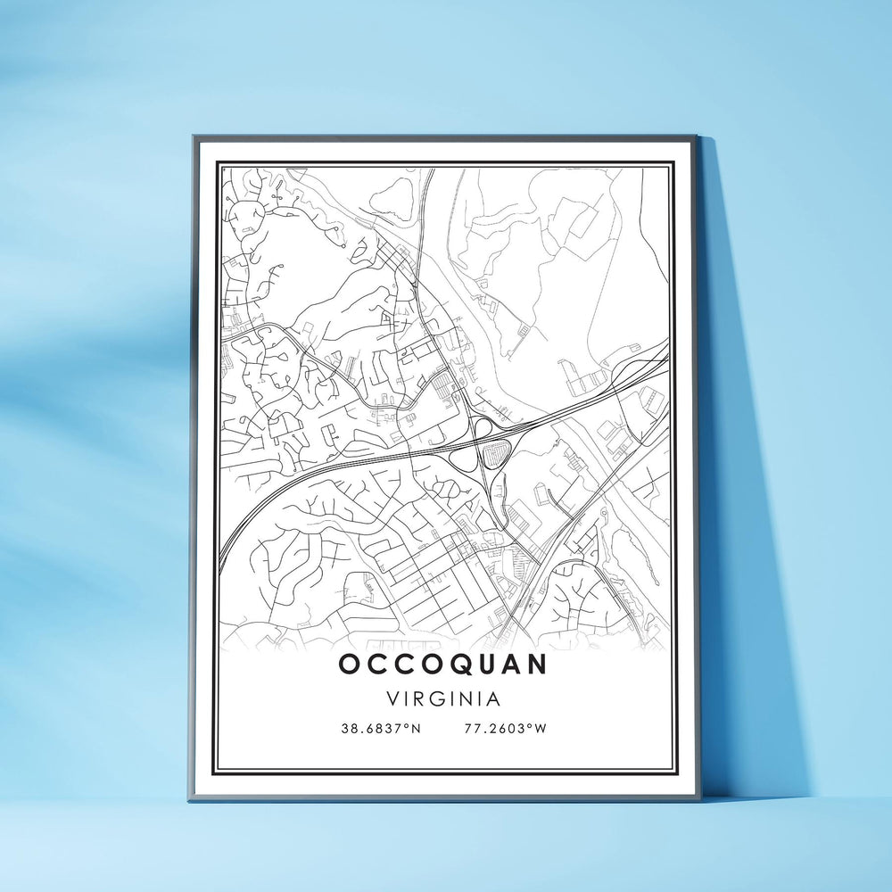 Occoquan, Virginia Modern Map Print 