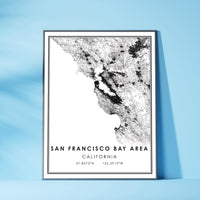 
              San Francisco Bay Area, California Modern Map Print 
            