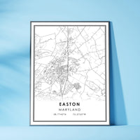 
               Easton, Maryland Modern Map Print 
            