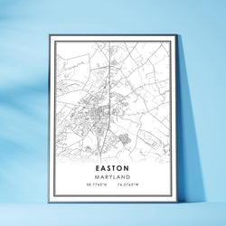  Easton, Maryland Modern Map Print 
