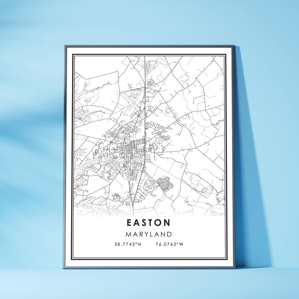  Easton, Maryland Modern Map Print 