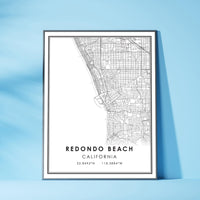 
              Redondo Beach, California Modern Map Print 
            