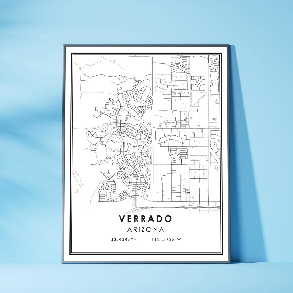 Verrado, Arizona Modern Map Print 