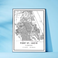 
              Port St. Lucie, Florida Modern Map Print 
            