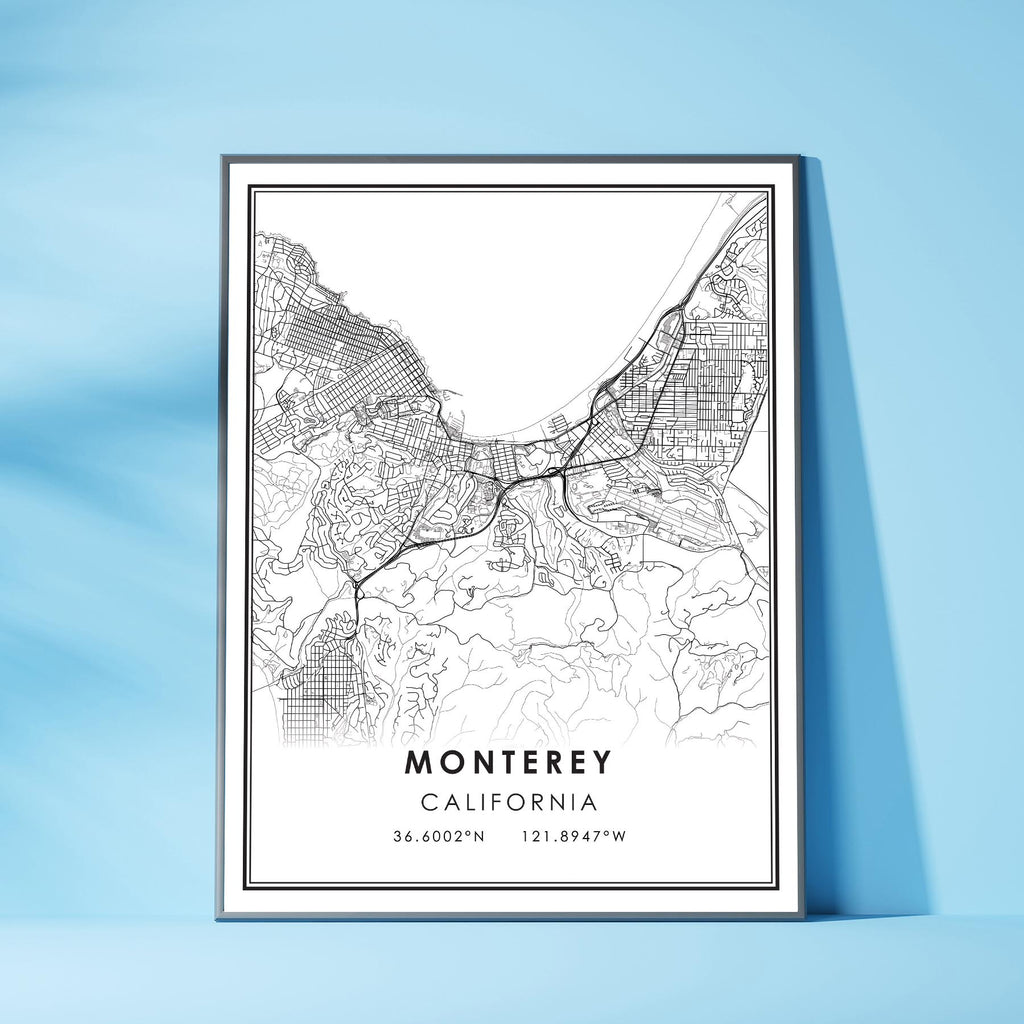 Monterey, California Modern Map Print