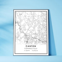 
              Canton, Connecticut Modern Map Print 
            