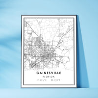 
              Gainesville, Florida Modern Map Print 
            