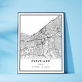 Cleveland, Ohio Modern Map Print 
