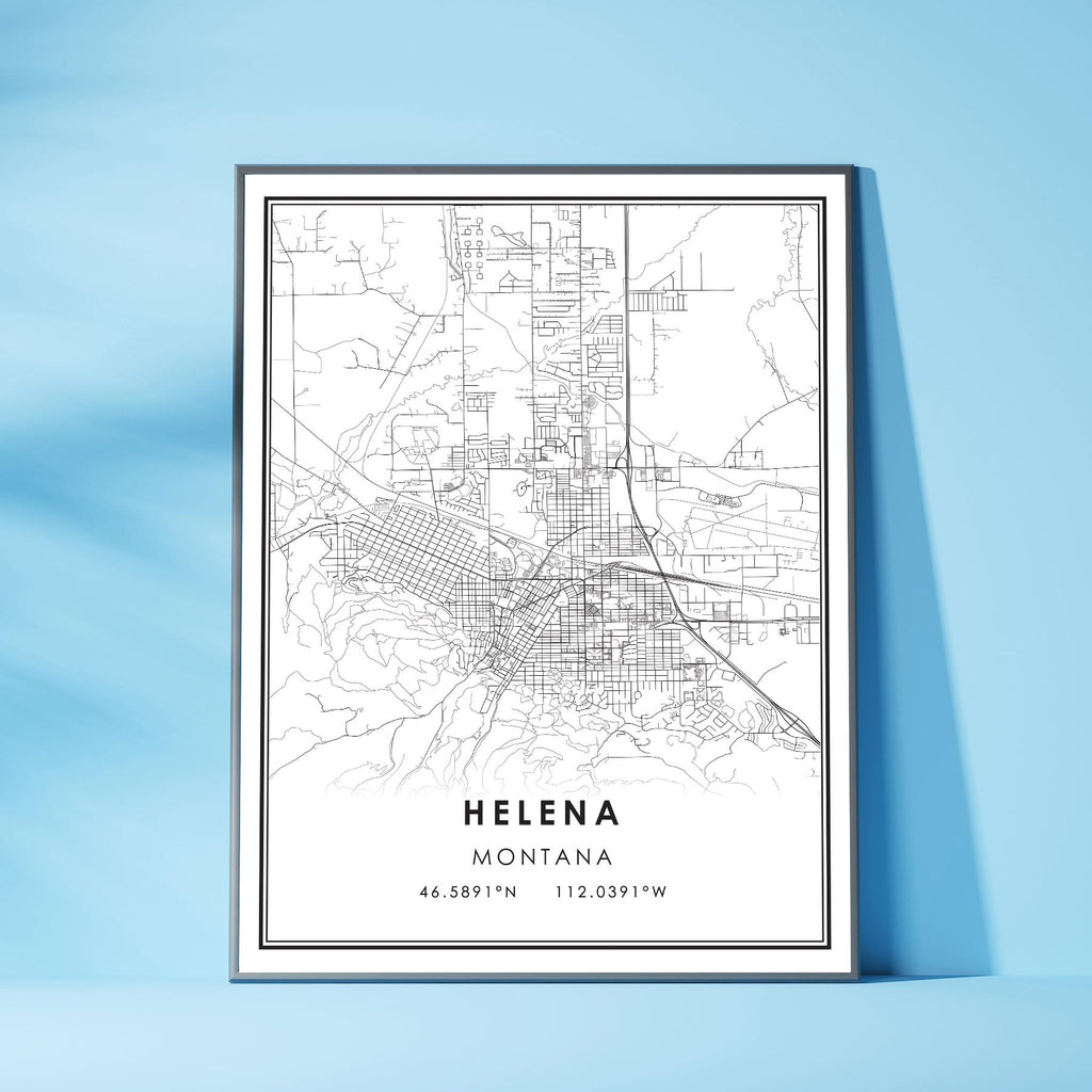 Helena, Montana Modern Map Print 