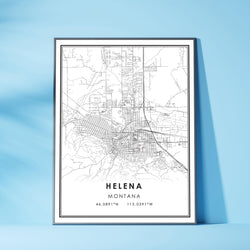 Helena, Montana Modern Map Print 