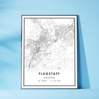 
              Flagstaff, Arizona Modern Map Print 
            