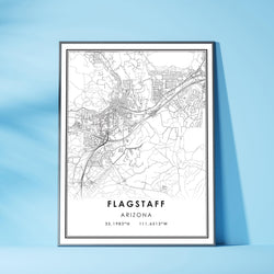 Flagstaff, Arizona Modern Map Print 