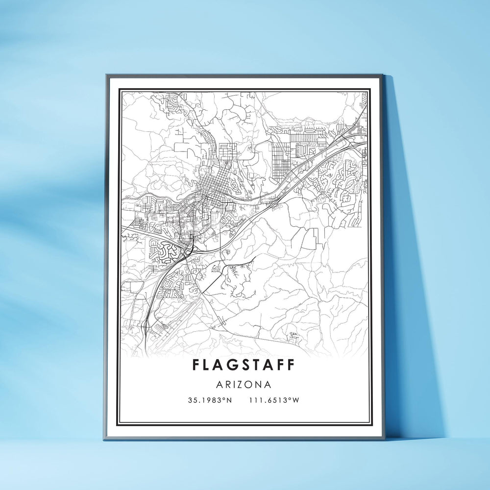 Flagstaff, Arizona Modern Map Print 