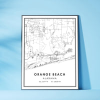 
              Orange Beach, Alabama Modern Map Print 
            