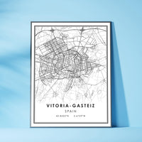 
              Vitoria-Gasteiz, Spain Modern Style Map Print 
            
