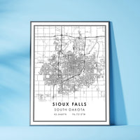 
              Sioux Falls, South Dakota Modern Map Print 
            