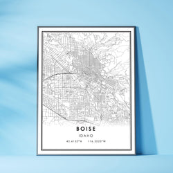 Boise, Idaho Modern Map Print 