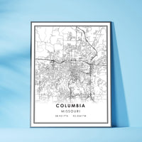 
              Columbia, Missouri Modern Map Print 
            