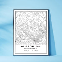 
              West Norriton, Pennsylvania Modern Map Print 
            