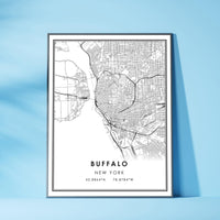 
              Buffalo, New York Modern Map Print 
            