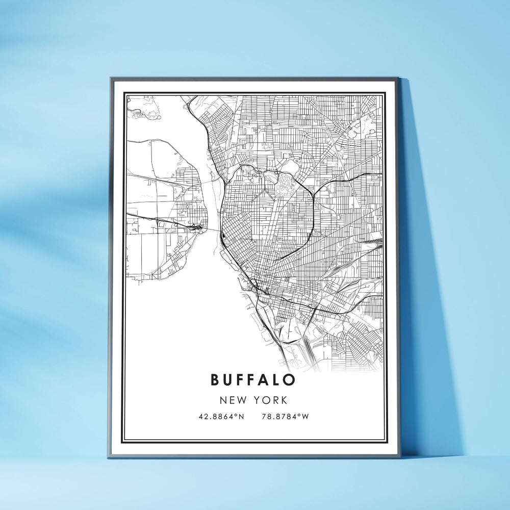 Buffalo, New York Modern Map Print 