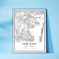 
              Toms River, New Jersey Modern Map Print
            