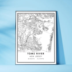 Toms River, New Jersey Modern Map Print