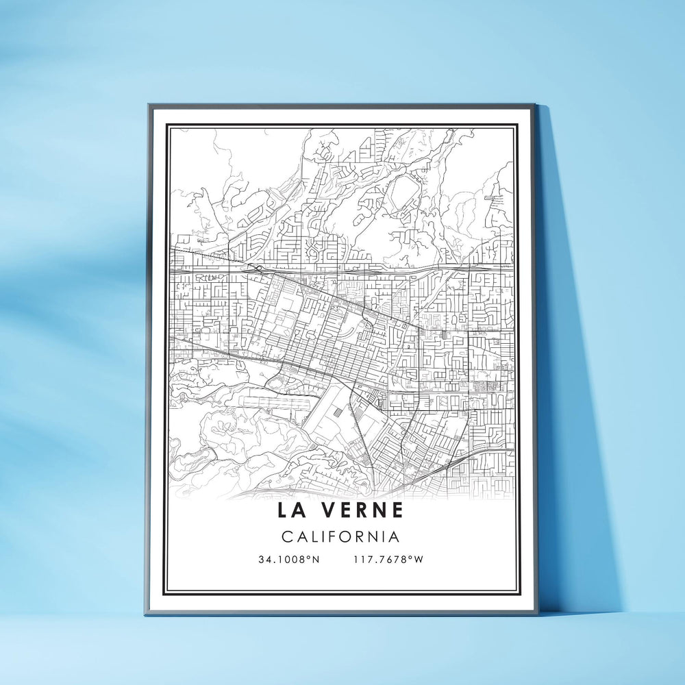 La Verne, California Modern Map Print