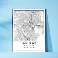 
              Providence, Rhode Island Modern Map Print 
            