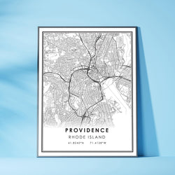 Providence, Rhode Island Modern Map Print 