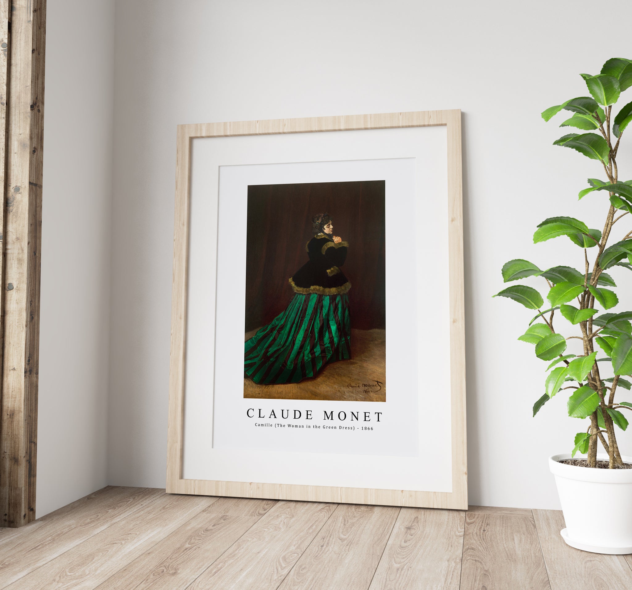 Claude Monet - Camille (The Woman in the Green Dress) 1866| MPCANVAS