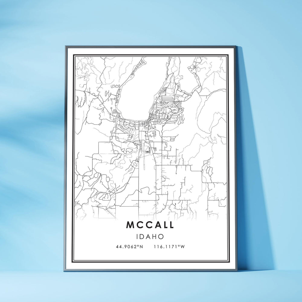 McCall, Idaho Modern Map Print 