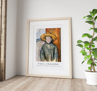 
              Paul Cezanne - Boy With a Straw Hat (L'Enfant au Chapeau de Paille) 1896
            