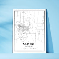 
              Maryville, Missouri Modern Map Print 
            