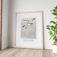 Ohara Koson - Two wild ducks in flight (1900 - 1936) by Ohara Koson (1877-1945)