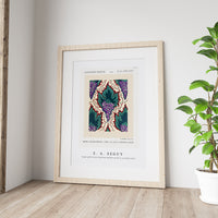 E.A.Seguy - Grape pattern Art Nouveau pochoir print in oriental style