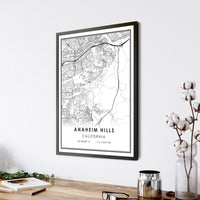 
              Anaheim Hill, California Modern Map Print    
            