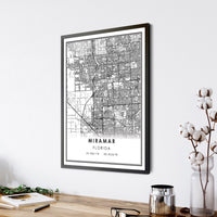 
              Miramar, Florida Modern Map Print 
            