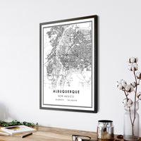 
              Albuquerque, New Mexico Modern Map Print 
            