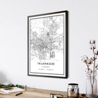 
              Tallahassee, Florida Modern Map Print 
            