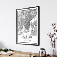 
              Philadelphia, Pennsylvania Modern Map Print 
            