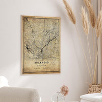 
              Buckhead, Georgia Vintage Style Map Print 
            