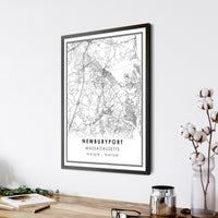 
              Newburyport, Massachusetts Modern Map Print 
            