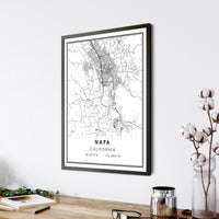 Napa, California Modern Map Print 