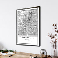 
              Overland Park, Kansas Modern Map Print
            