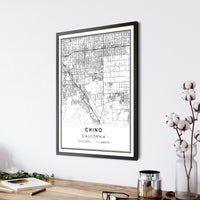 
              Chino, California Modern Map Print 
            