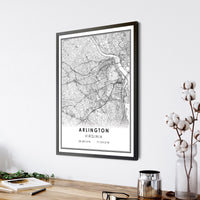 Arlington, Virginia Modern Map Print 